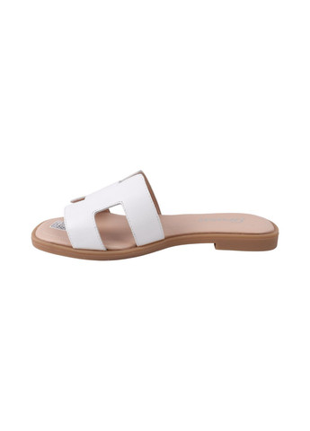 Белые шлепанцы женские белые натуральная кожа Grossi