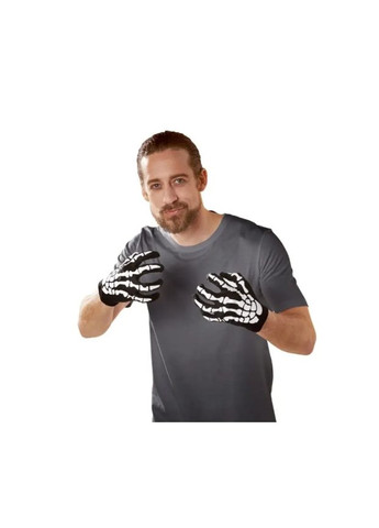 Перчатки на Хэллоуин one size черно-белый Jannet Рукавички (361136108)