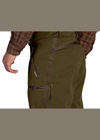 Зеленые демисезонные брюки No Brand