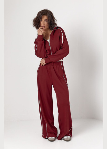 Спортивний костюм з коротким худим на блискавці і прямими штанами Lurex (319311910)