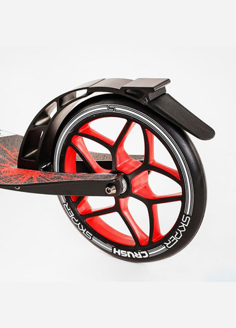 Двоколісний самокат "Crush". PU колеса, алюміній, фара, амортизатор. Red (116955) Skyper (340908522)