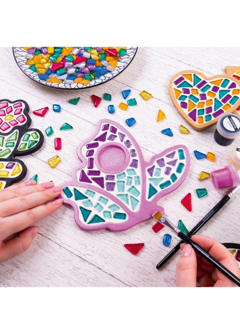 Детский набор для творчества хрустальная мозаика "Подсвечник-Бабочка" MA1004 Mosaaro (373254649)