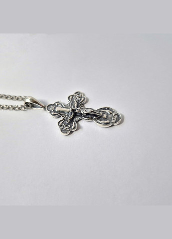 Серебряный большой Крест с распятием серебо 925 пробы Черненное 3221ч 7.90г No Brand (313103478)