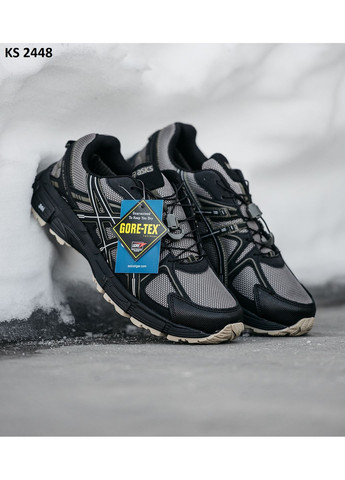 Черные демисезонные кроссовки мужские asics gel-kahana 8 black / gray асикс гель кахано No Brand