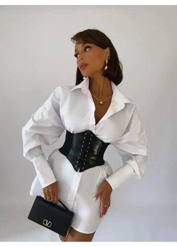 Стильный женский декоративный корсет на широкой резинке со шнуровкой, Женский аксессуар для образа No Brand декоративний корсет з шнурівкою чорний (351865508)