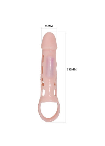 Телесная насадка на член с вибрацией и подхватом мошонки Pretty Love "Harrison" LyBaile (299177813)