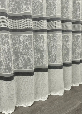 Готоваый мраморная тюль с серой полосой 300Х270 NOW BRAND (346058090)
