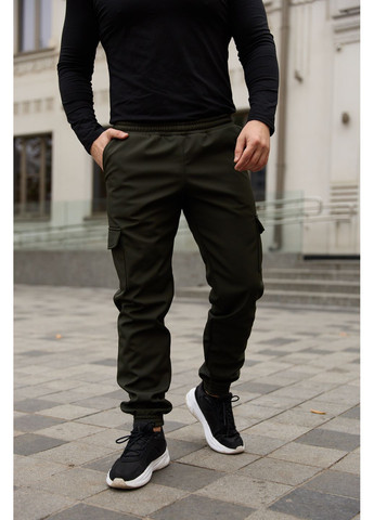 Чоловічий костюм Softshell хакі — утеплений, водовідштовхувальний комплект (куртка + штани) Intruder (367007684)