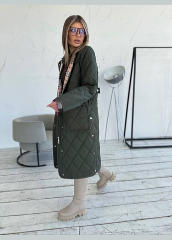 Оливкове (хакі) демісезонне Пальто демісезонне подовжене ''Оскар'' однобортне Mirage