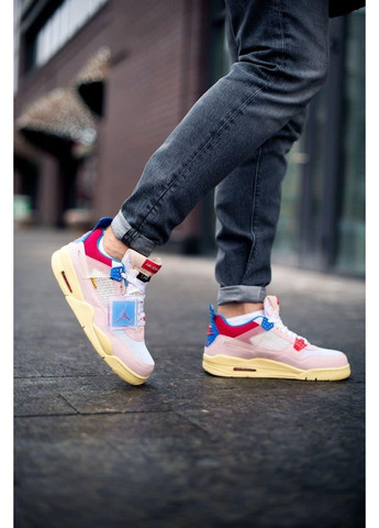 КРОСІВКИ ЖІНОЧІ NIKE AIR JORDAN RETRO 4 SP UNION - GUAVA ICE НАЙК АІР ДЖОРДАН No Brand бежеві демісезони (369393334)