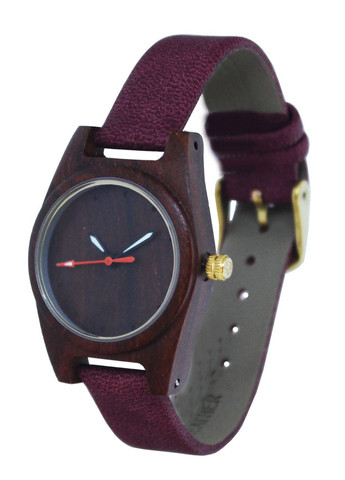 Часы женские наручные деревянные сиреневый NEWDAY (362413743)