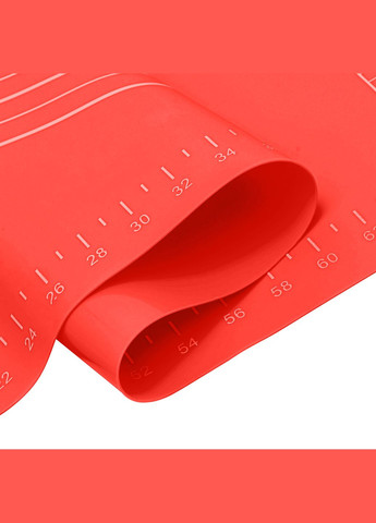 Комплект килимок силіконовий для розкочування тіста, випікання та заморожування напівфабрикатів 81х61 см і ніж Червоний A-Plus (300101232)