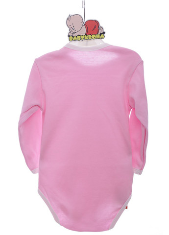 Боди с длинным рукавом для девочки интерлок розовый 86 см (42011) BABYKROHA (297199395)