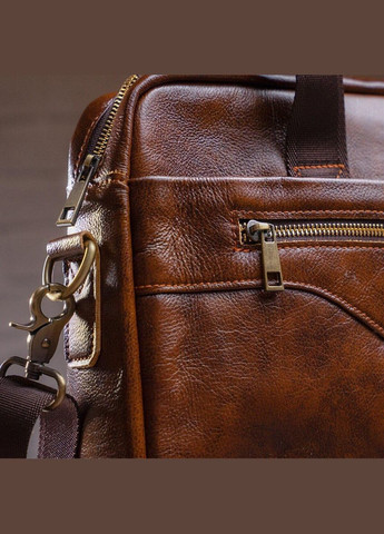 Сумка для ноутбука та документів шкіряна чоловіча коричнева розмір 27х40х7 см 14837 Vintage (362417866)