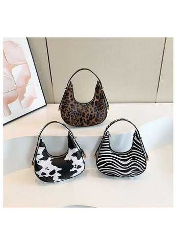 Женская сумка багет 9243 через плечо далматинец зебра леопардовая No Brand (366871863)