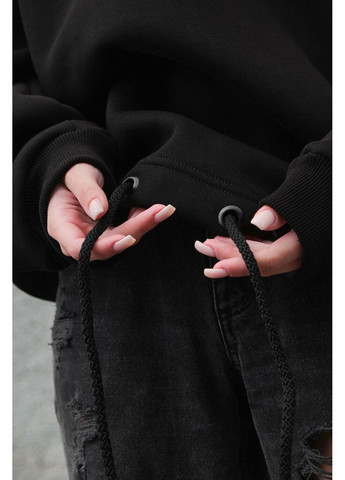 Женское Оверсайз Худи Толстовка На Флисе С Капюшоном И Принтом AMG Black Without (360641793)