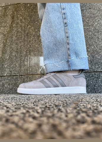 Сірі Осінні кросівки чоловічі і жіночі adidas gazelle grey | адідас газель сірі No Brand