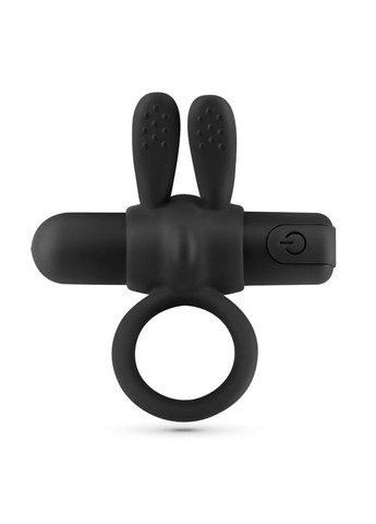 Вибро-эрекционное кольцо с клиторальной стимуляцией Wonka черное, 7.8 см Crushious (297131137)