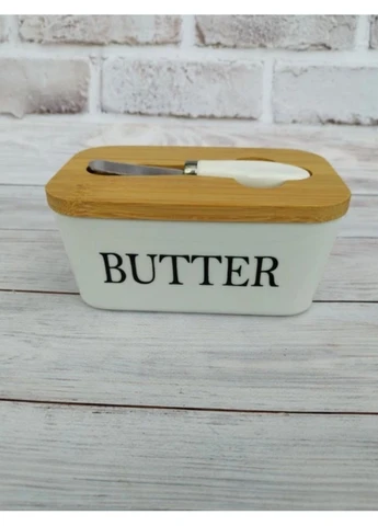 Маслянка Butter кераміка бамбукова кришка Interos (386652803)
