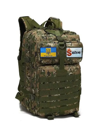 Тактический производный рюкзак на 45 л D3-GGL-307 Темный пиксель Solve (362043592)