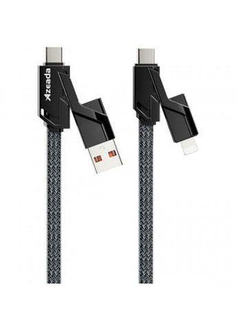 Дата кабель USB 2.0 AM/USBC to Lightning + Type-C 1.5m PD-B96th Black (PD-B96th-BK) Proda usb 2.0 am/usb-c to lightning + type-c 1.5m pd-b96 (268142571)