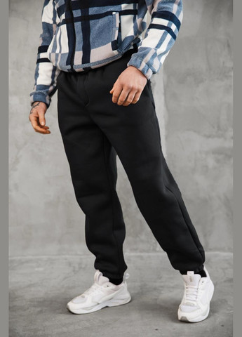 Черные спортивные, повседневный, кэжуал зимние брюки No Brand