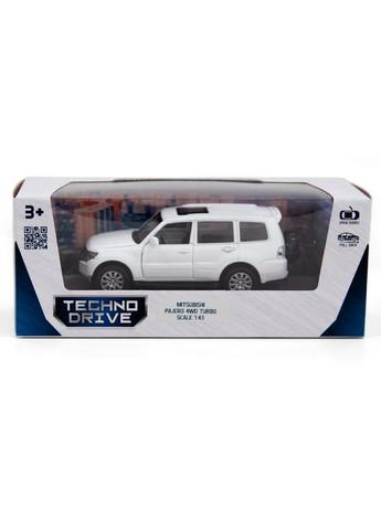 Автомодель Mitsubishi Pajero 4WD Turbo, белый () TechnoDrive 250283 (328393844)