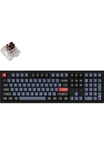Клавиатура K10 PRO 100 Key K pro Brown RGB Hot-Swap Black (K10P-H3-UA) Keychron (322936164)