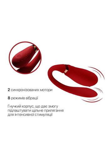 Смартвібратор для пар Zalo — Fanfan Bright Red No Brand (303895763)