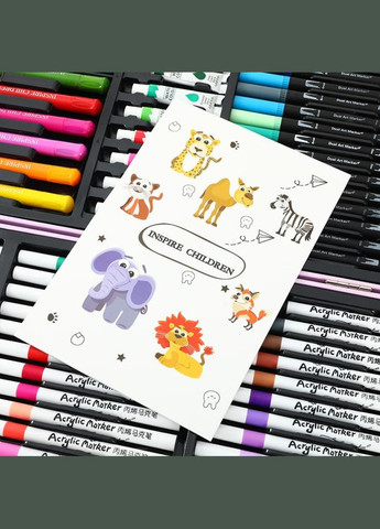 Набір для дитячої творчості та малювання в алюмінієвій валізці 68 предметів (2104618608) No Brand (344465687)