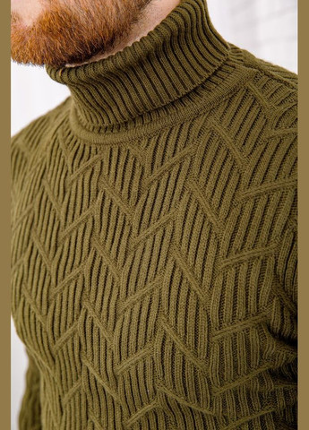 Оливковий (хакі) зимовий светр чоловічий, колір коричневий, Ager