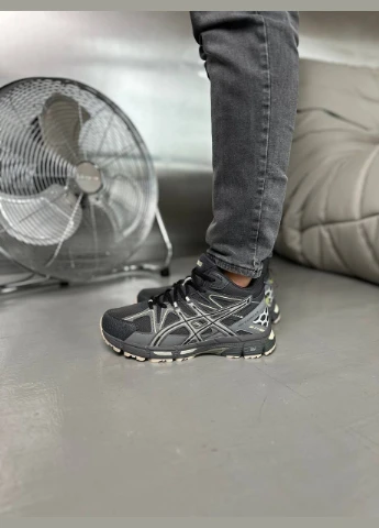 Серые зимние кроссовки зимние мужские asics gel-kahana 8 winter fur black | асикс гель-кахана 8 серые внутри мех No Brand
