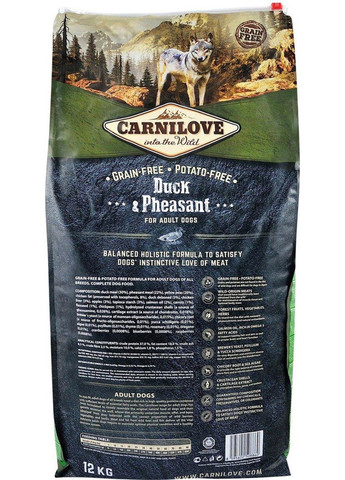 Сухой корм Adult Duck & Pheasant 12 кг 150818/8860 Carnilove (338255959)