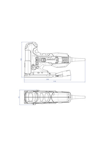 Електролобзик STE 100 Quick Set, 710 Вт, + 20 пилок в наборі (Кейс) 601100900 (5723) Metabo (295037189)