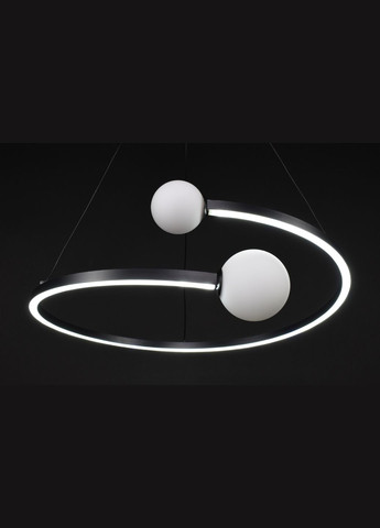 Люстра светодиодная подвесная LED светильник для квартиры на потолок лэд 27340 Черный 40-150х60х60 см. Sunnysky (364752370)