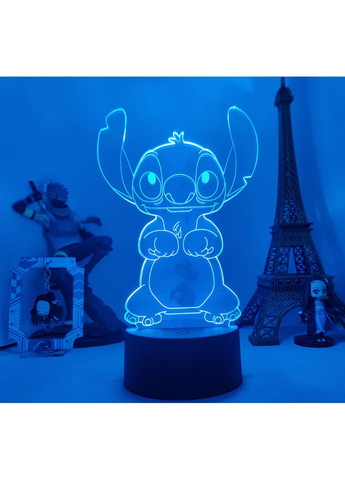 Нічник світильник Стіч Stitch 3Д лампа акриловий нічник декоративні прикраси 18 см Shantou (370271689)