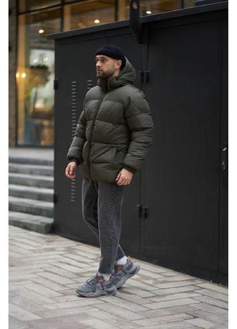Оливковый (хаки) Пуховик No Brand