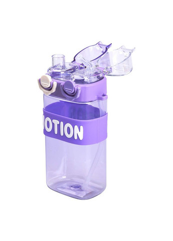 Бутылка для воды с трубочкой 550 мл спортивная пластиковая бутылка для тренировок Фиолетовая HP-14-49V Yiwu (369142776)