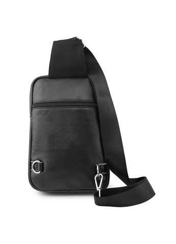 Сумка на груди через плече з натуральної шкіри маленького розміру Qvant 669ч - Чорна Tiding Слінг (366889809)