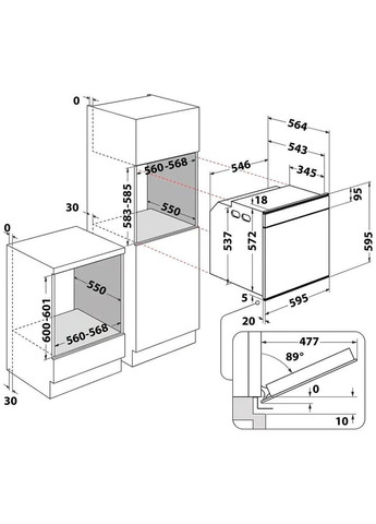 Духовка електрична W11IOM14MS2H WHIRLPOOL (314929462)