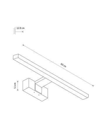 Світильник підсвітка для дзеркала 10681 Cezanne LED 1x12W 4000K 950Lm IP44 Chrome (10681) Nowodvorski (318524337)