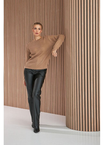 Пісочний демісезонний светр жіночий джемпер вовна мохер прямий крій пісочний No Brand