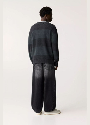 Черные демисезонные джинси скейтери 7685524 W Black Pull & Bear