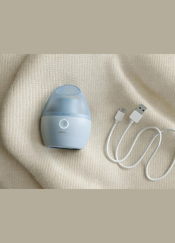 Машинка для удаления катышек, большая площадь лезвий. 90 мин. работы на одном заряде, USB, голубой Philips (314929569)