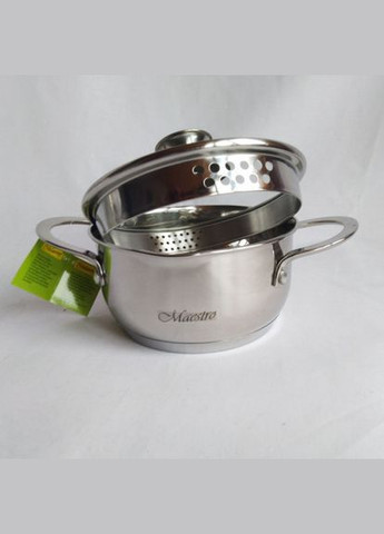 Кастрюля нержавейка с крышкой 16 см, 1.6 л (MR-3510-16) Maestro (334713920)