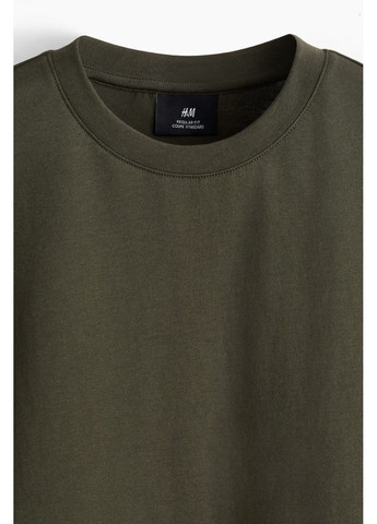 Темно-зелена футболка H&M regular fit