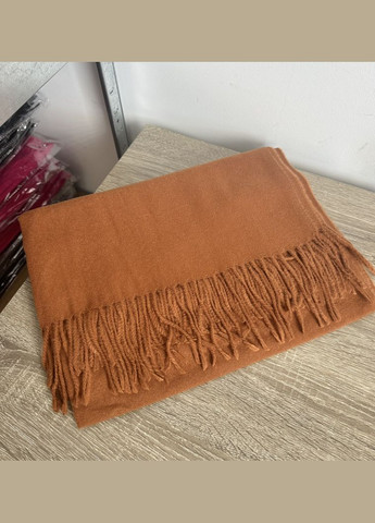 Кашеміровий однотонний шарф "Жасмін" рудий 104027 Cashmere (329900182)