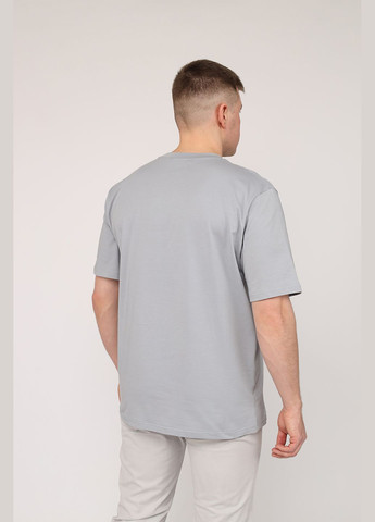 Серая футболка с коротким рукавом мужская цвет серый цб-00269884 Yuki