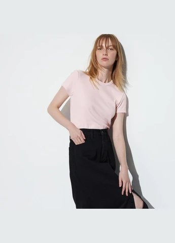 Базова футболка у м'який рубчик W465756-1-1 Uniqlo (359479460)