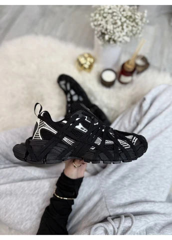 Чорні літні кросівки balenciaga 3xl extreme lace black silver баленсіага No Brand